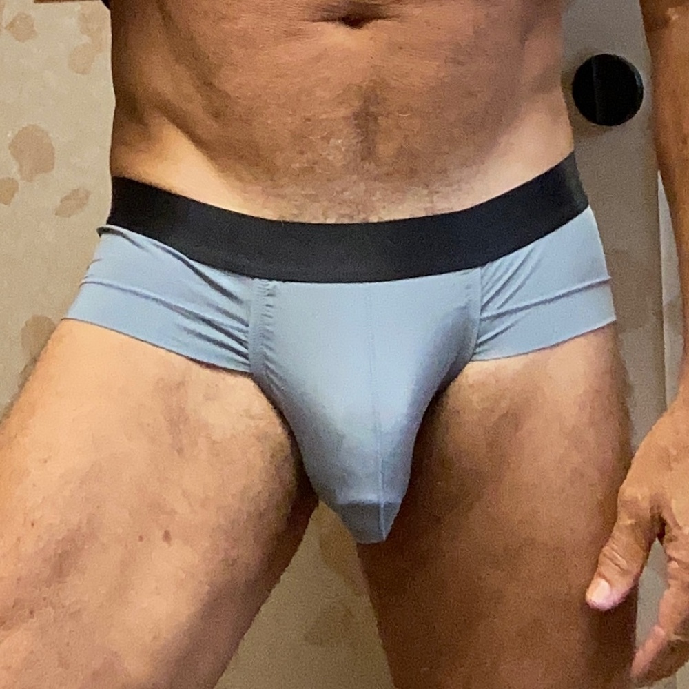 Grey and black, sexy, silky brief, fits like medium - Picture 5 of 5